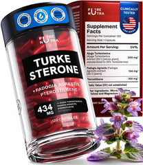 PureNutra Turkesterone capsules front label highlights potency and purity.