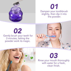 Whitening toothpaste powder texture, smooth and enamel-safe