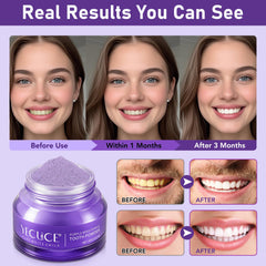 Foamy toothpaste lather with purple pigment