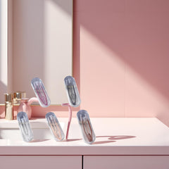 Travel-friendly purple lens care kit