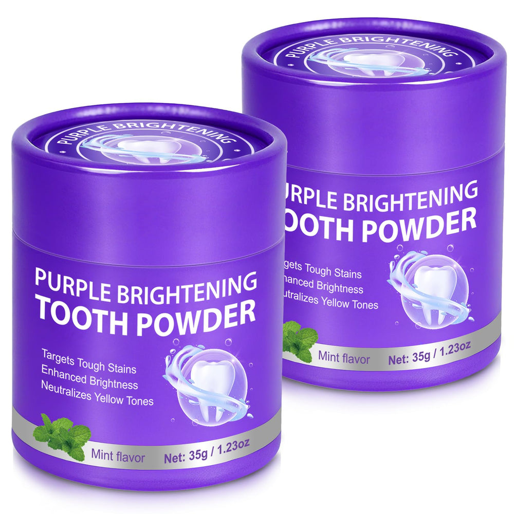 2PCS Purple Powder Teeth Whitening packaging