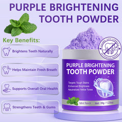 Purple Brightening Tooth Powder texture close-up
