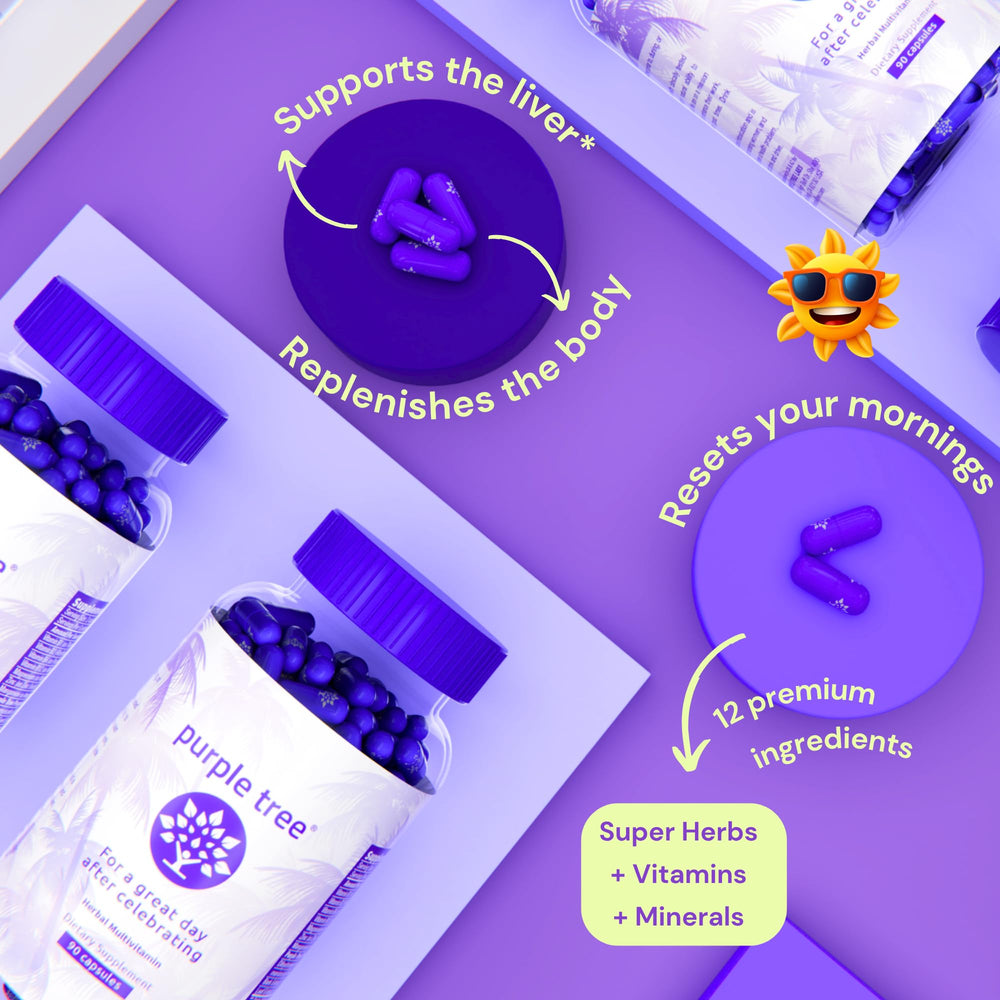 Diagram showing Purple Tree liposomal delivery technology