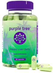 Purple Tree Happy Liver Daily bottle with 60 veggie capsules