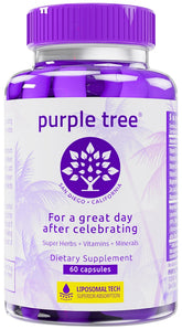 Purple Tree Post-Celebration Wellness bottle with label