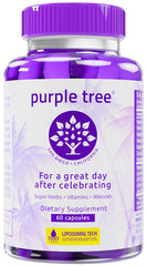 Purple Tree Post-Celebration Wellness bottle with label