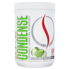 Purus Labs Condense preworkout tub front for focused workouts.