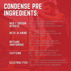 Purus Labs Condense tropical island punch workout setup with glass and powder