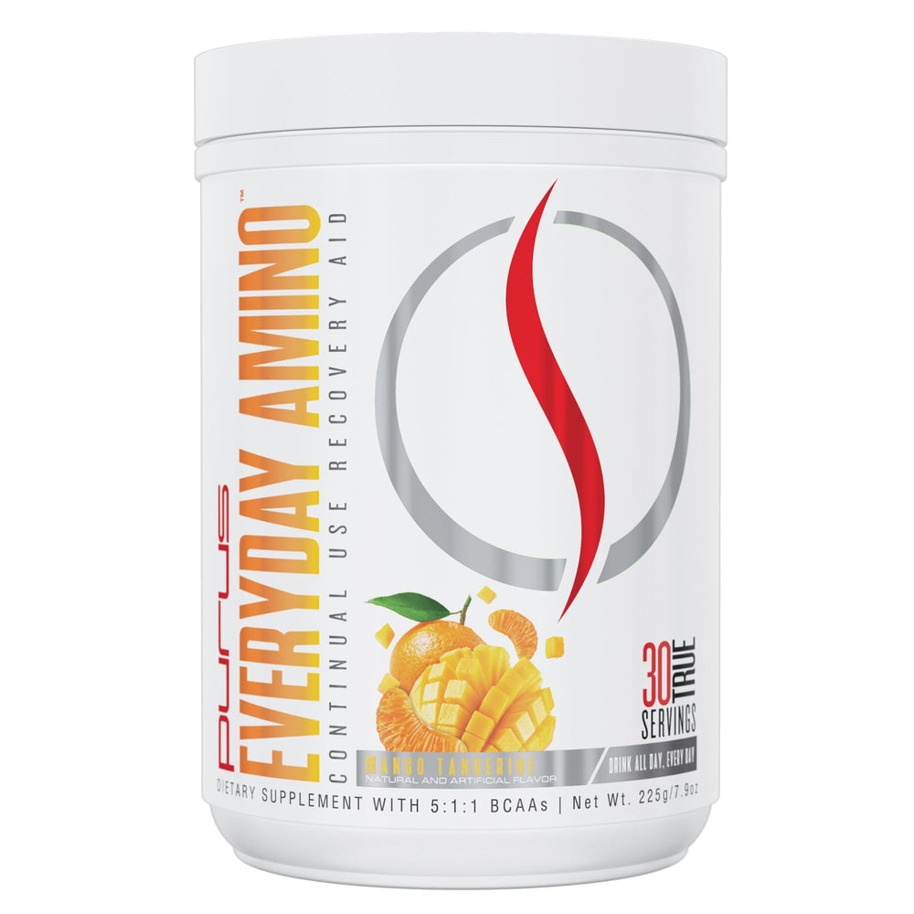 Purus Labs Everyday Amino BCAA Powder Fresh Mango Tangerine – front view