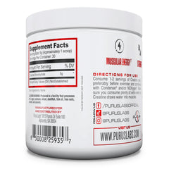 Gym setting with Purus Labs Creatine Powder on display