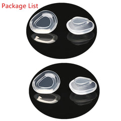 Replacement nose pads for eyeglasses - front view