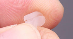 Nose pad dimensions: base 0.4 x 0.2 inch and upper 0.3 x 0.16 inch