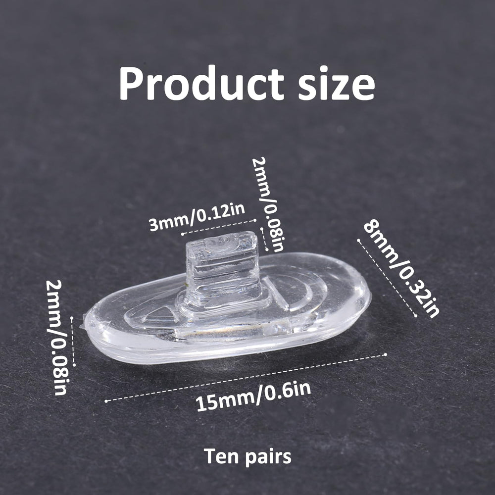 Close-up view of silicone air chamber on a nose pad