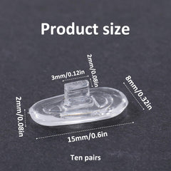 Close-up view of silicone air chamber on a nose pad