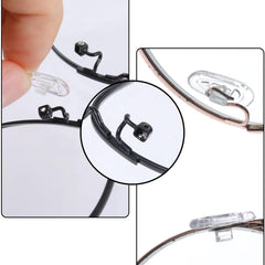 Replacement kit components for glasses nose pads