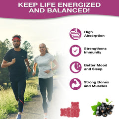 Healthy joints concept with gummies and lifestyle imagery