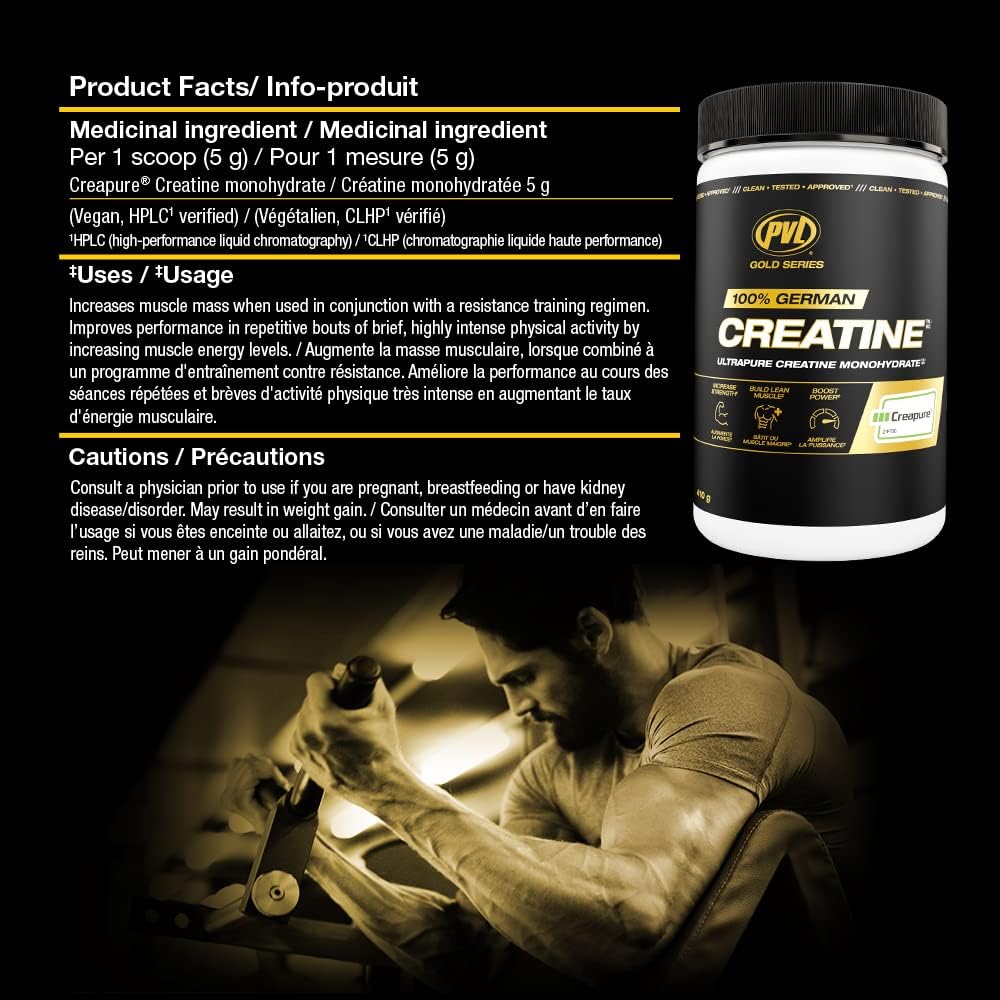 Athlete mixing PVL Creapure Creatine during workout