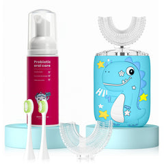 PVOGRT Kids Electric U-Shaped Toothbrush blue – front view