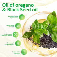 Illustration of immune support from oregano and black seed oils