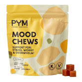 Front view of PYM Citrus Mood Chews resealable bag