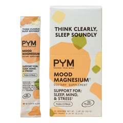 Front view of PYM Mood Magnesium Packets (10 servings)