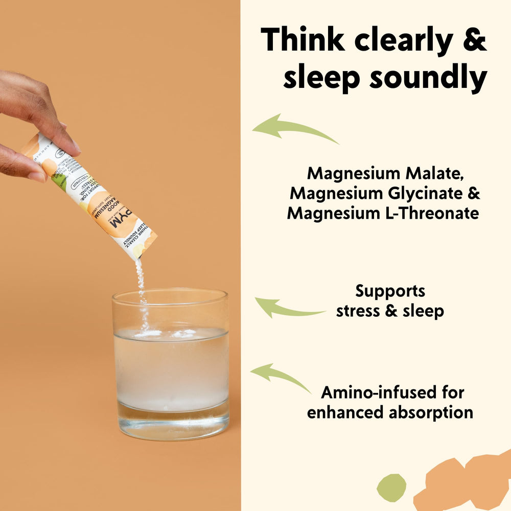 Ingredients panel for PYM Mood Magnesium Packets
