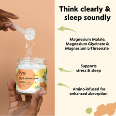 Graphic showing Magnesium Glycinate, L-Threonate and Malate ingredients