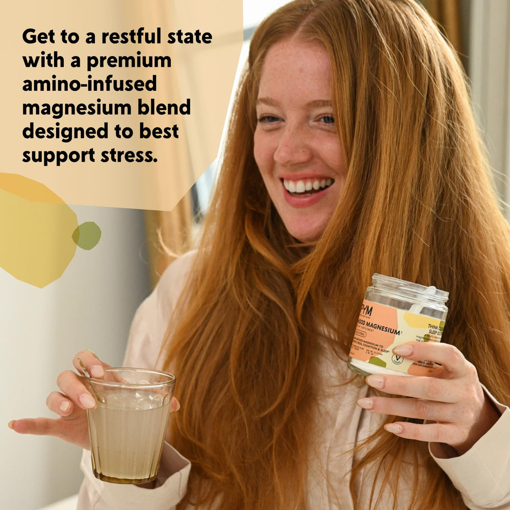 Serving scoop with powder over a glass