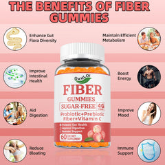 Inulin and FOS prebiotic fibers graphic on packaging