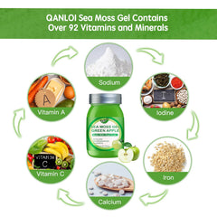 QANLOI sea moss jar beside breakfast bowl illustrating lifestyle use and versatility benefit
