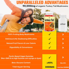 Vegan, gluten-free, non-GMO Turkey Tail Mushroom Gummies