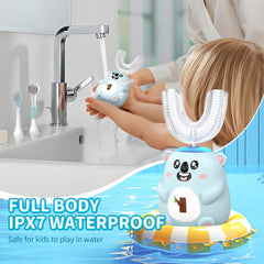 Cute cartoon koala design on the toothbrush handle
