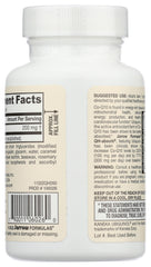 Bottled Jarrow QH-absorb 200 mg softgels - back label