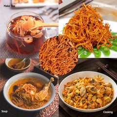 Cordyceps flower added to soup or cooking