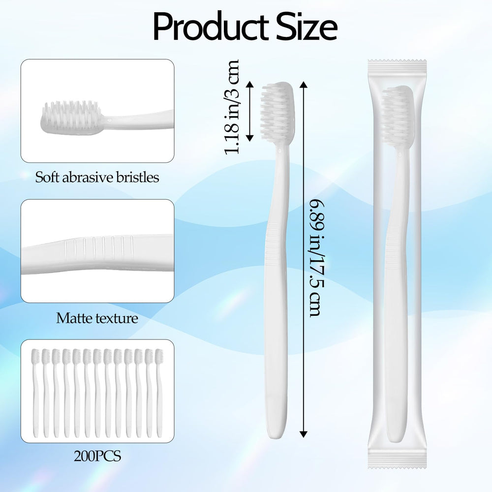 Transparent frosted toothbrushes packaged for travel