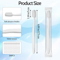 Transparent frosted toothbrushes packaged for travel