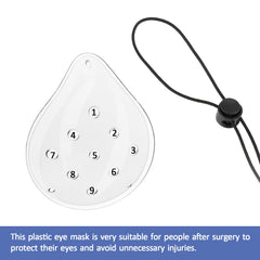 Packaging contents: two eye patches, two cords, one tape roll