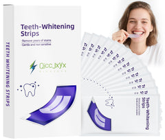QICCJXYX 14-Day Whitening Strips box for sensitive teeth