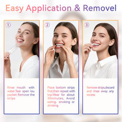 Before and after whitening transformation over 14 days