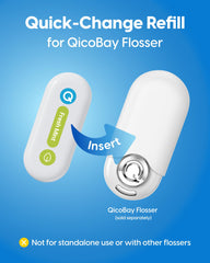 Refill capsule being loaded into a C1S flosser