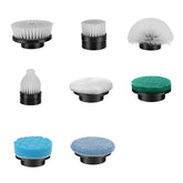 8-in-1 scrubber brush heads set for tile floors
