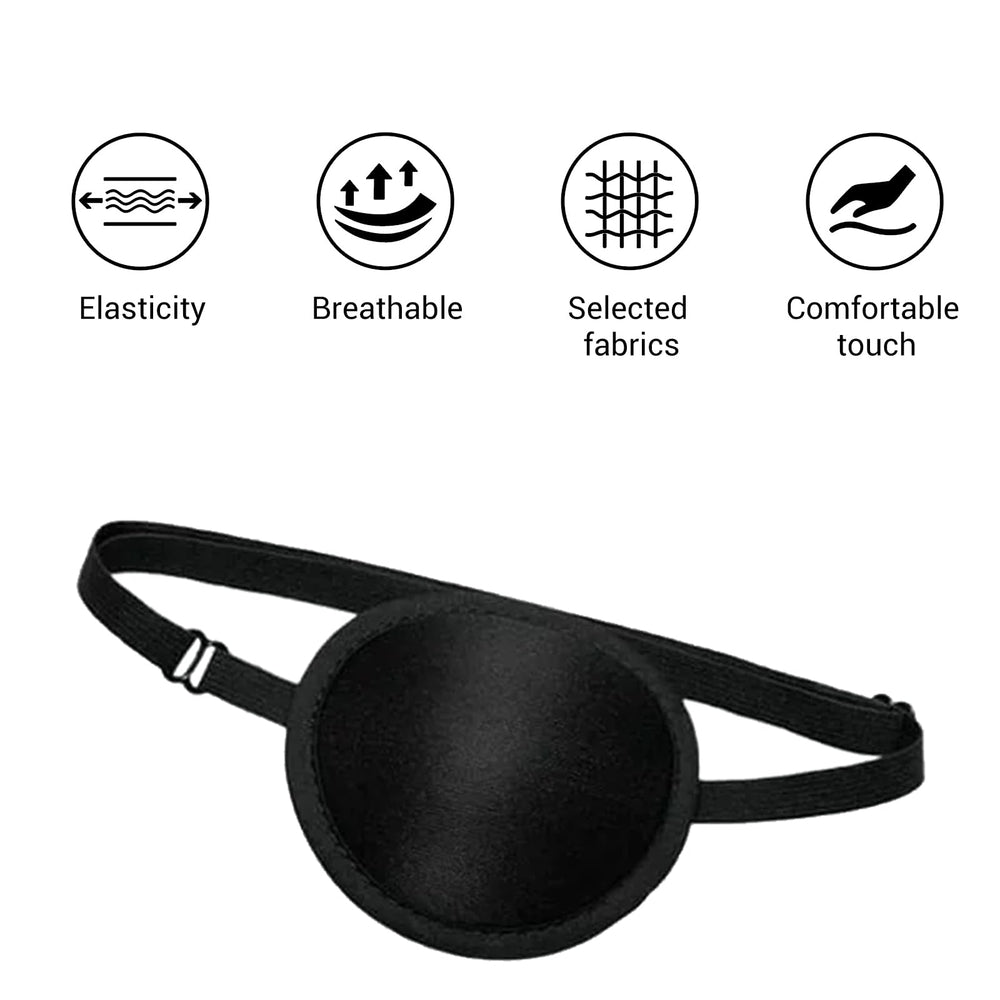 Four black eyepatches included in packaging