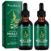 Two bottles of QJCWXIAOX Mullein Drops for lungs
