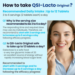 QSI-Lacto Original bottle back view with dosage and daily-use notes.
