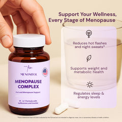 QSTA close-up of a single Menositol FEM capsule highlighting texture and size