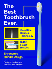 Close-up of quad-find bristle tips with four-bristle-per-tip design