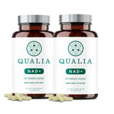Qualia NAD+ bottle and label close-up