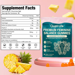 Nutritional information concept image for gummies