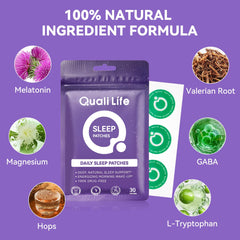 Ingredients panel featuring Valerian, Hops, GABA and Melatonin