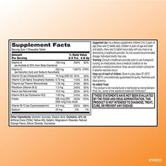 Orange flavored chewable vitamins for kids